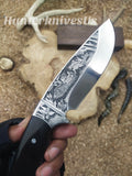 Handmade Hunting Engraved Knife