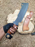 High-Quality Handmade Hunting knife | Black Coated Blade & Leather-Wrapped Handle