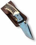 Folding knife With Stag Handle