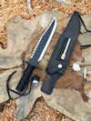 Rambo First Blood Part II Survival Bowie Knife 15'' With Sheath, Hunting Knife.