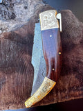 11 Inch Folding Knife with Rosewood Handle