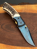 Folding knife With Stag Handle