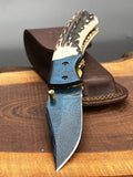 Folding knife With Stag Handle