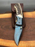 Folding knife With Stag Handle