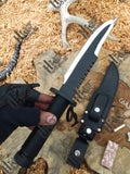 Authentic Rambo Knife: Stainless Steel Survival Gear - Overall length 14.25 inch