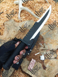 Authentic Rambo Knife: Stainless Steel Survival Gear - Overall length 14.25 inch